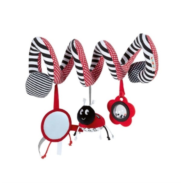 Spirale en peluche coccinelle 1