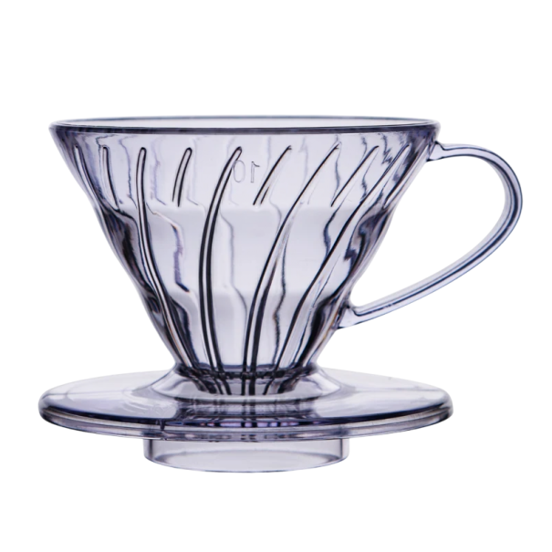 Spirálisan formázott kézi szűrőpohár csepegtetett kávéhoz 10 x 8 cm V alakú 60°-os szögű dripper 2 csésze számára Otthoni kávékészítéshez 1