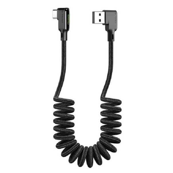 Špirálový dátový USB kábel Lightning / USB-C 2