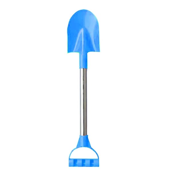 Spitze Strandschaufel für Kinder, 56 x 12,4 cm, Edelstahl, Grabspielzeug, Sommer-Outdoor-Werkzeuge, Gartenspielzeug, Geschenk für Kinder blau