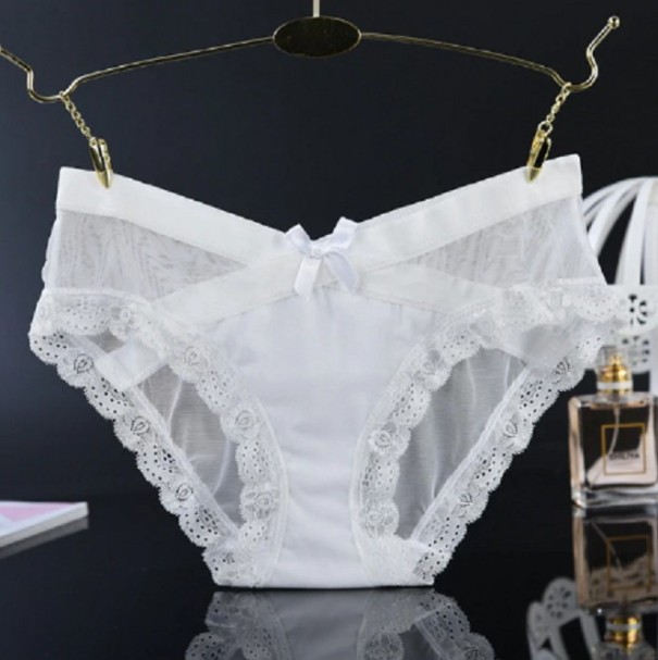 Spitzen-Höschen für Damen A695 weiß S