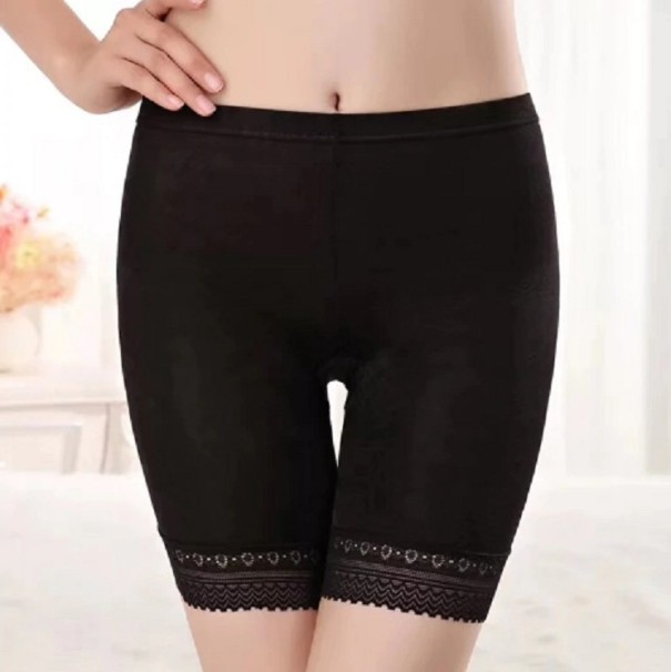 Spitzenshorts für Damen – Übergröße schwarz XXL