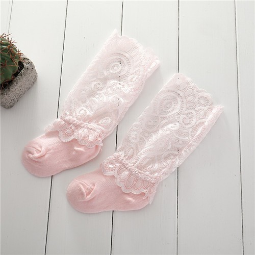 Spitzensocken für Kinder rosa 2-3 Jahre
