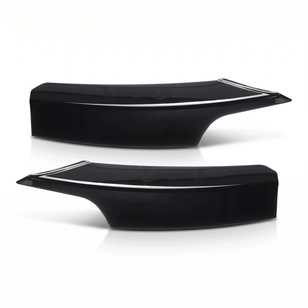 Splitter de pare-chocs avant canards – caches de feux antibrouillard G+D 49 cm, plastique ABS, noir brillant, pour BMW F30 F31 F35 M Sport 2012–2019 1