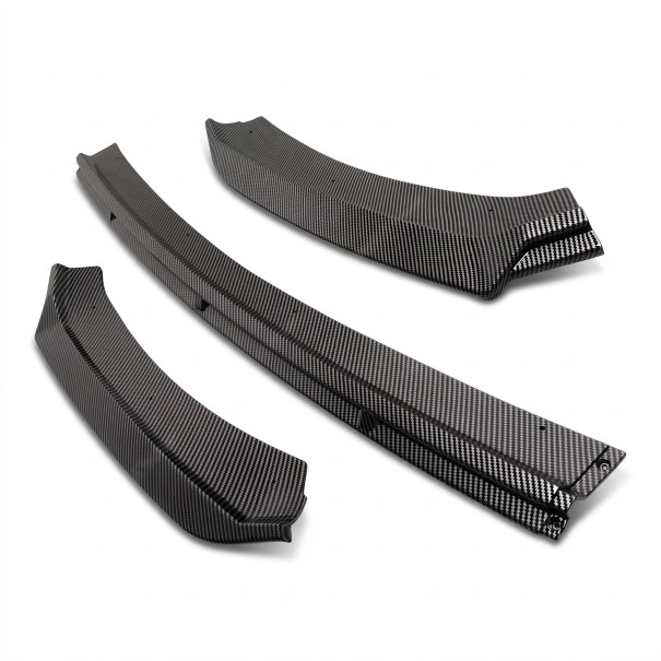 Splitter voorbumper 3-delige lip spoiler, ABS kunststof, koolstoflook, voor tuning van de voorzijde van de auto MK3.5 2017–2019 1
