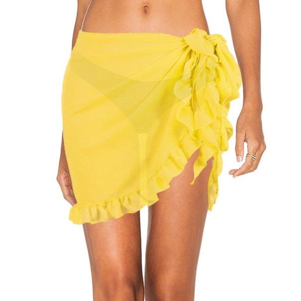 Spódnica plażowa damska P437 żółty