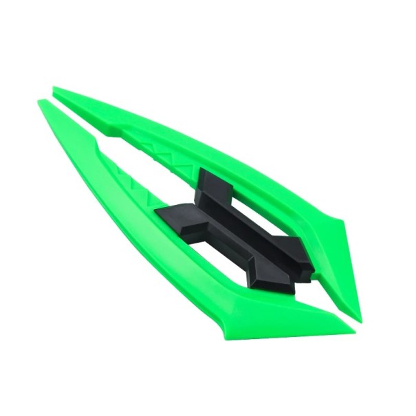 Spoiler lateral aerodinâmico colorido universal para motocicleta 1 par de decoração de tuning para a carenagem frontal verde