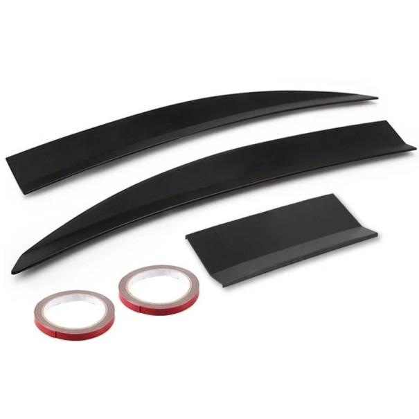 Spoiler para a mala 3ks conjunto 115–125 cm Aileron traseiro plástico universal para BMW Tesla Audi Toyota Honda KIA Hyundai Acessório preto
