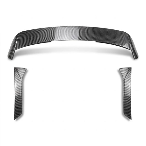 Spoiler pentru geamul din spate, aripă superioară și spoilere laterale, capac de acoperiș din spate, plastic ABS, aspect de carbon, pentru Seat Leon 1