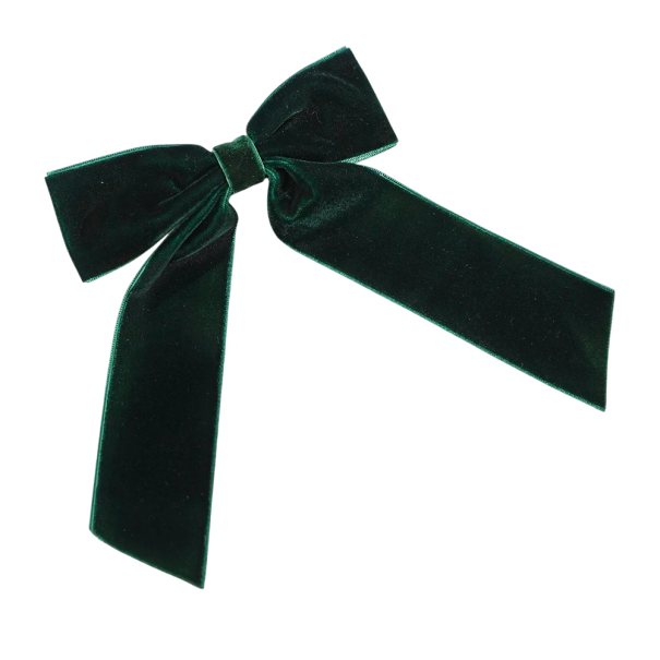 Spona de cabelo laço de veludo Acessório de cabelo elegante Laço delicado Adorno encantador para cabelo Fivela da moda para mulheres verde