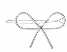 Spona per capelli con fiocco J1610 argento