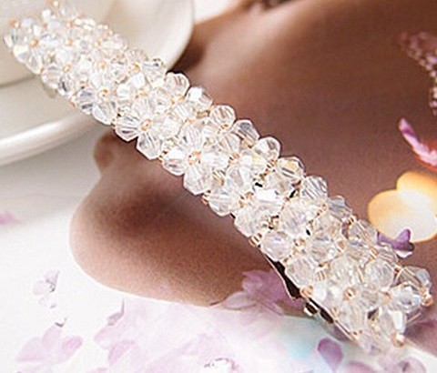 Spona per capelli decorata con strass J3072 2