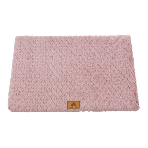 Sponge ortopedisk hundsäng för hundar upp till 45 kg 105 x 65 cm Vattentät säng med avtagbart överdrag av konstpäls och halkfri botten rosa