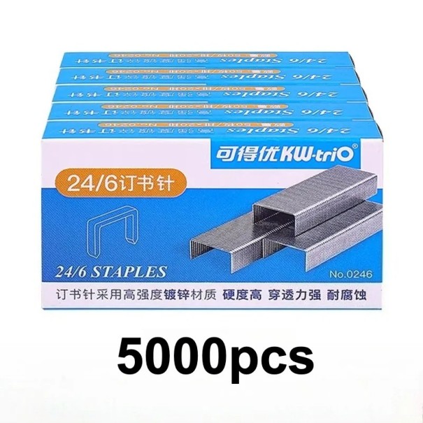 Sponky do sešívačky náplně 5000 ks 24/6 kovové jednobarevné kancelářské sponky pro sešívání dokumentů a papíru 1