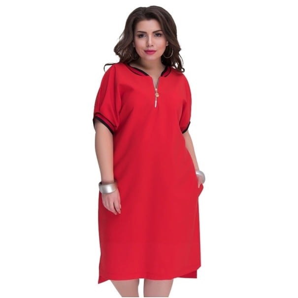 Sport Dresses in Plus Sizes red XL