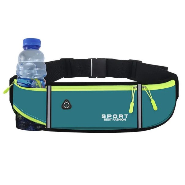 Sport-Laufgürteltasche mit Flaschenhalter wasserdichte Tasche Laufen Radfahren Fitness Joggen leicht angenehm zu tragen blau