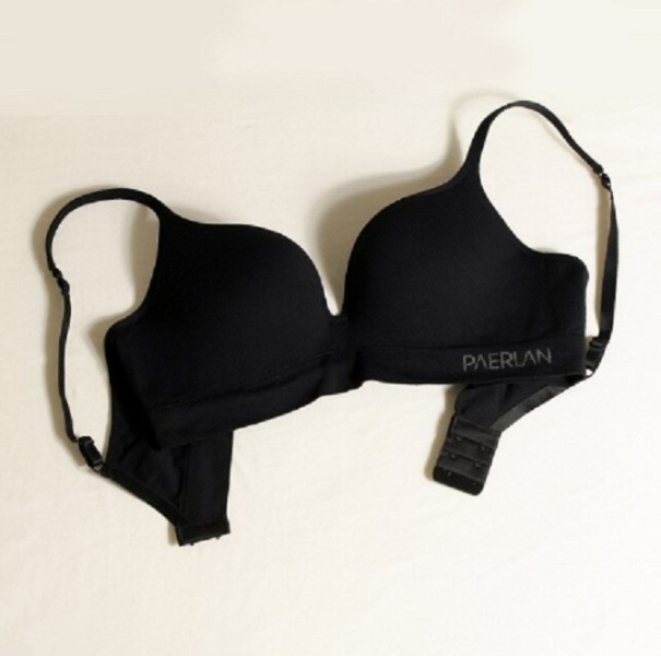 Sport-Push-up-BH für Damen schwarz 75A