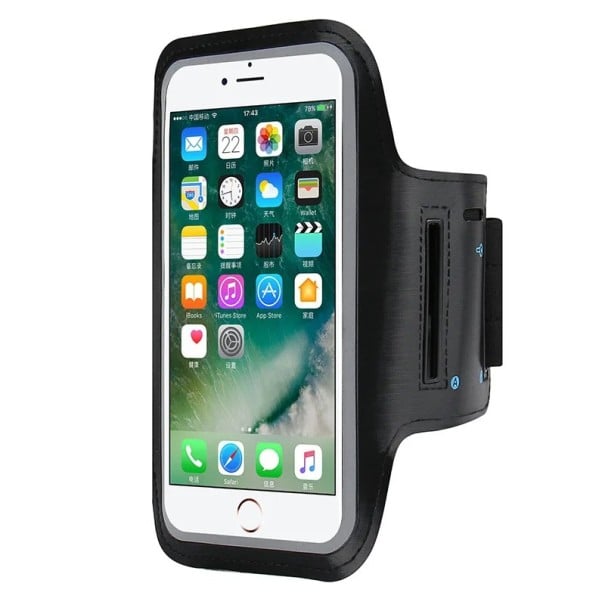 Sport Universele Mobiele Telefoon Armband Flexibele Hardloop Fitness Gym Beschermende Lichtgewicht Draagtas zwart