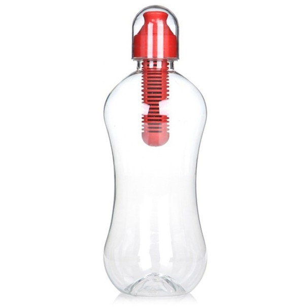 Sportflasche mit Filter 550 ml rot