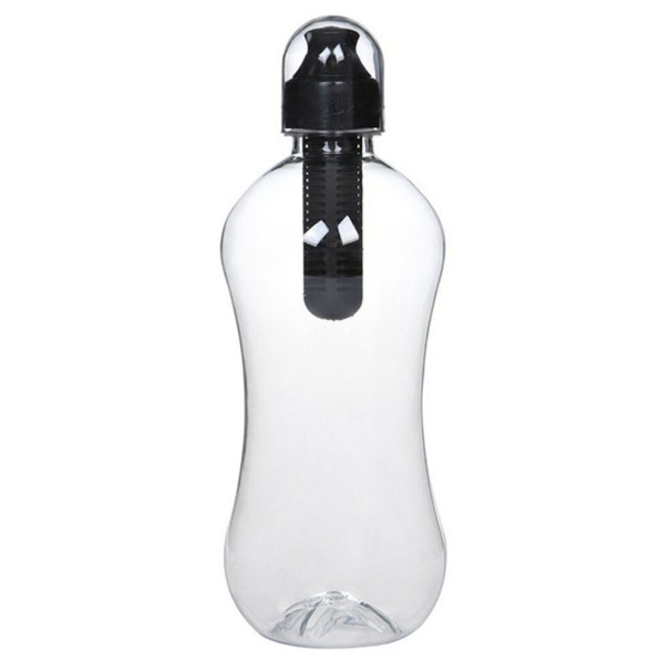 Sportfles met filter 550 ml zwart