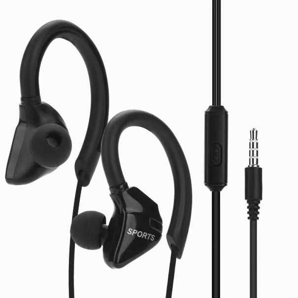 Sporthoofdtelefoon met microfoon wit