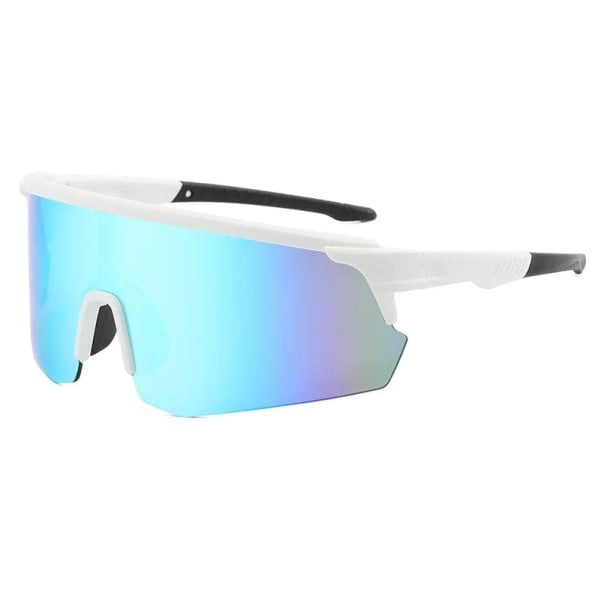 Sportieve Zonnebril 1058 31 g PC Frame en Lenzen UV Bescherming Tegen Glans Spiegelende Fietsbril voor Fietsen Hardlopen Buiten wit