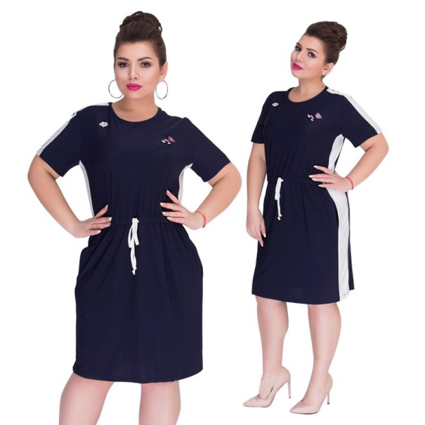Sportjurken voor dames - grote maten donkerblauw 5XL