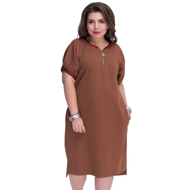 Sportkleid in Übergrößen braun 5XL