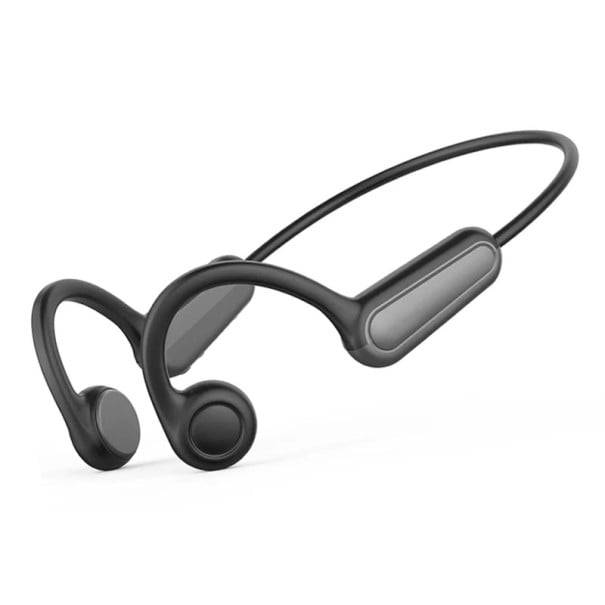 Sportliche kabellose Kopfhörer mit Knochenleitung Bluetooth 5.3 Bis zu 11 Stunden Akkulaufzeit Gewicht 25 g HiFi Klang Ohrhaken Wasserdicht Für Laufen und Radfahren schwarz