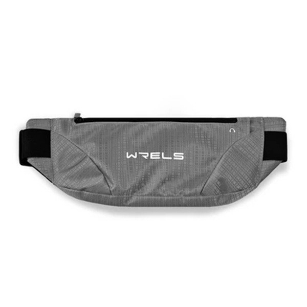 Sportliche Lauf-Gürteltasche mit wasserdichter Handyhülle, verstellbarem Gurt und Kopfhörerloch grau
