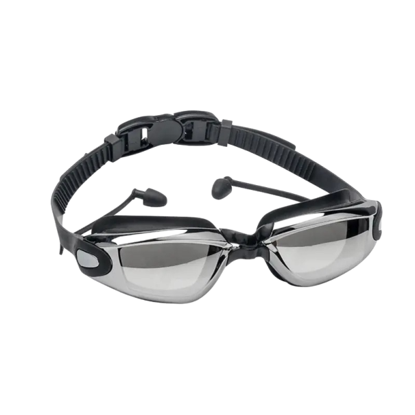 Športové plavecké okuliare Okuliare do vody so štuplemi do uší Plavecké okuliare proti zahmlievaniu 16 x 4 cm 1