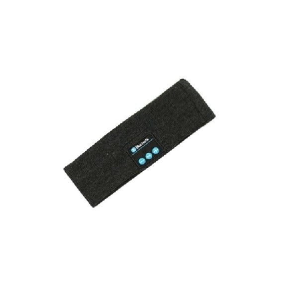 Sportovní čelenka s bluetooth sluchátky tmavě šedá