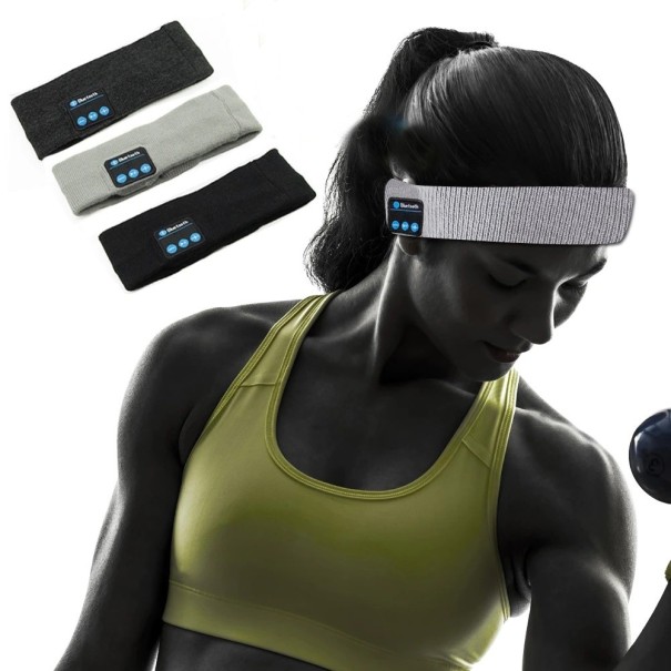Sportpannband med Bluetooth-hörlurar