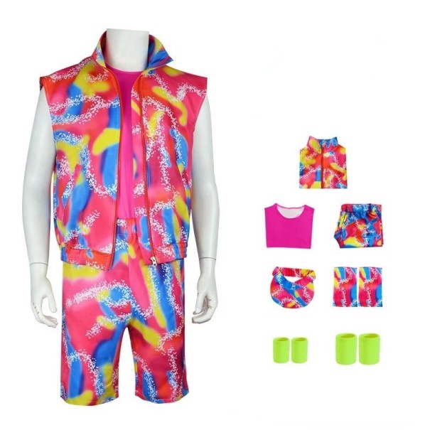 Sports Ken-kostuum Sports Ken-cosplay Ken-kostuum met accessoires Kleurrijk Ken-kostuum Carnavalskostuum voor heren Halloweenkostuum