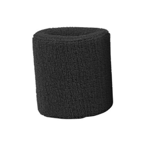Sportschweißband 8 cm schwarz