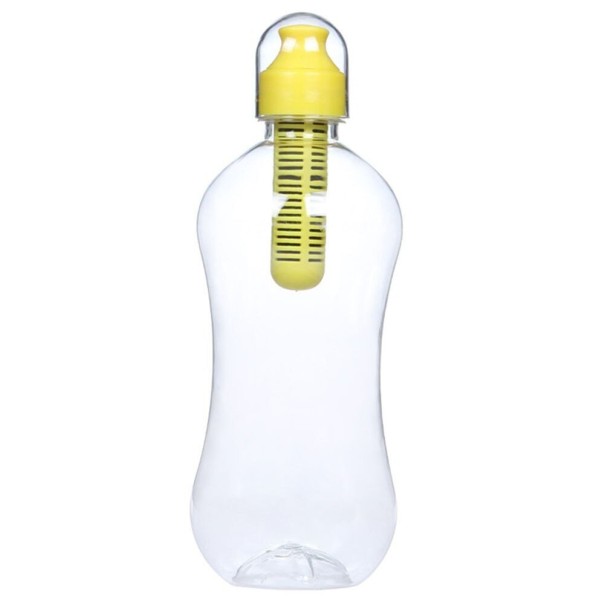 Sportsflaske med filter 550 ml gul