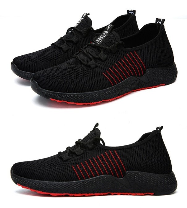 Sportsneakers för män J1517 svart-röd 39