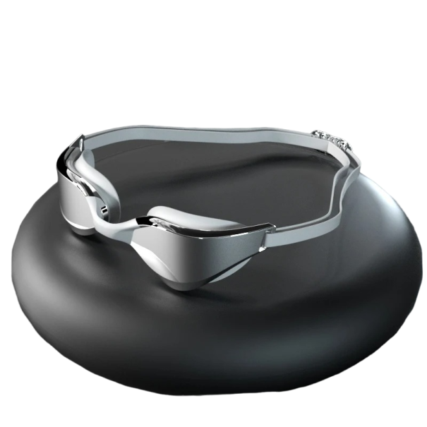 Sportsvømmebriller Professionelle vandbriller Anti-dug og anti-sollys svømmebriller 15 x 4 x 7,5 cm sølv