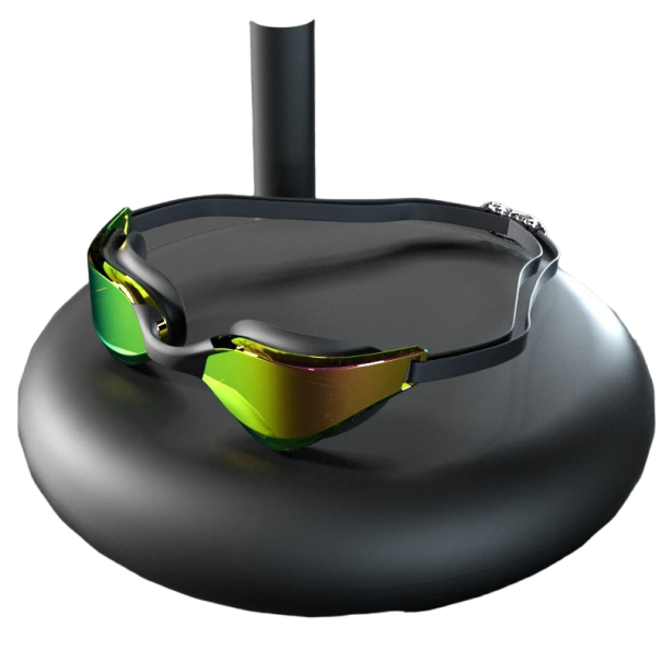 Sportsvømmebriller Professionelle vandbriller Anti-dug og anti-sollys svømmebriller 15 x 4 x 7,5 cm sort