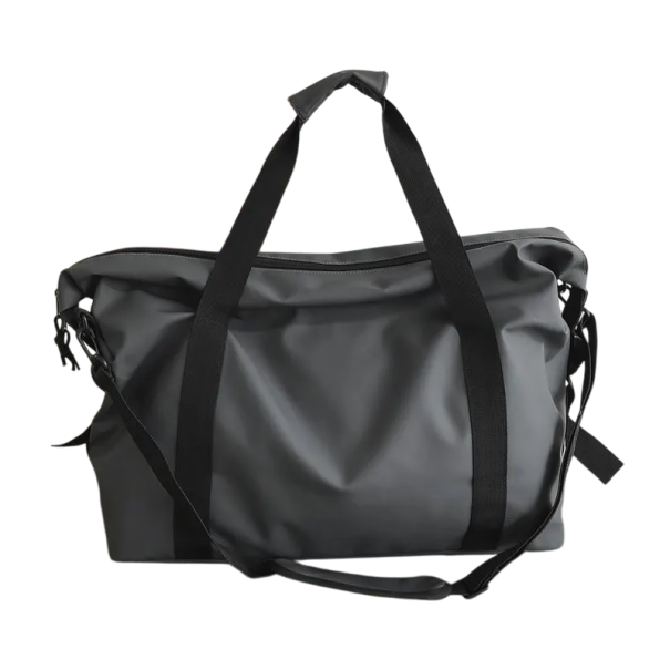 Sporttas van duurzaam nylon met schouderband en handvatten Praktische reistas voor sport fitness training reizen grijs