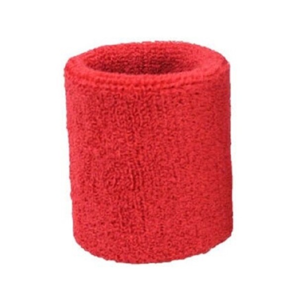 Sportzweetband 8 cm rood
