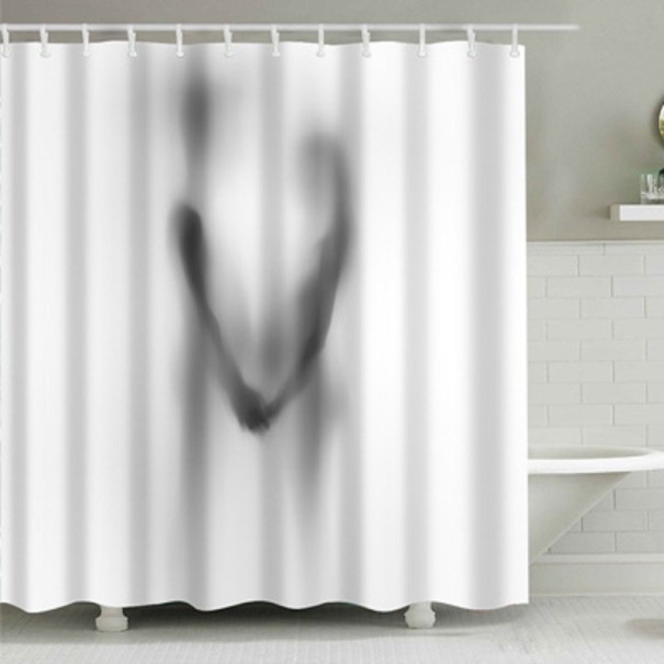Sprchový závěs s motivem siluety člověka XXL 2