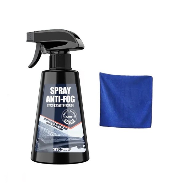 Sprej proti mlžení a kapkám na autosklo 200 ml čisticí hadřík sada ochrana skla snadná aplikace čelní a boční skla vozidla 1