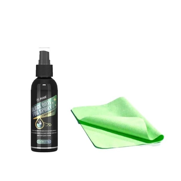 Sprej proti zamlžování autoskla 120 ml hydrofobní ochrana hadřík aplikace čelní sklo automobilu zlepšení viditelnosti 1