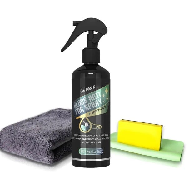 Sprej proti zamlžování autoskla 300 ml hydrofobní ochrana hadřík houbička mikroplyš aplikace čelní sklo automobilu 1