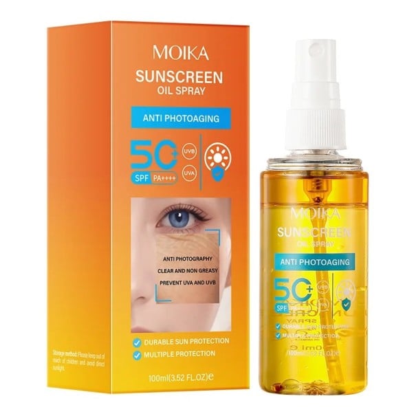 Sprej przeciwsłoneczny SPF 50+ PA++++ nawilżający i długotrwały 100 ml ochrona przed UVA i UVB lekki i oddychający na twarz i ciało 1