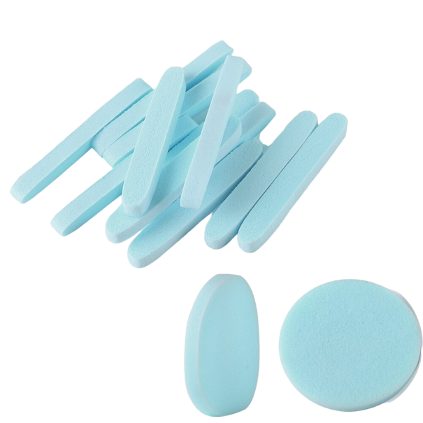 Spugna per la pulizia del viso 60 pz azzurro