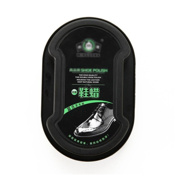 Spugna per lucidare le scarpe con olio di silicone e lanolina Per la lucentezza delle calzature in pelle Astuccio di plastica con coperchio Per scarpe 1