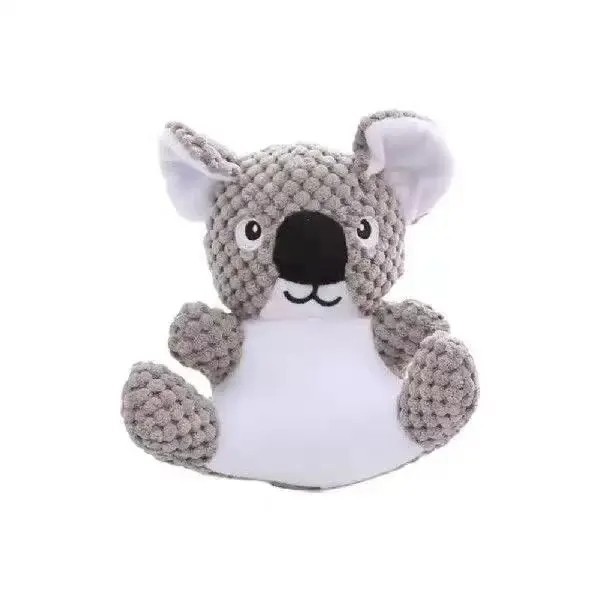 Squeaky Plush Dog Toy Koala Interactive Toy with Sound Durable Plush Chew Toy for Fetching and Tugging 1
