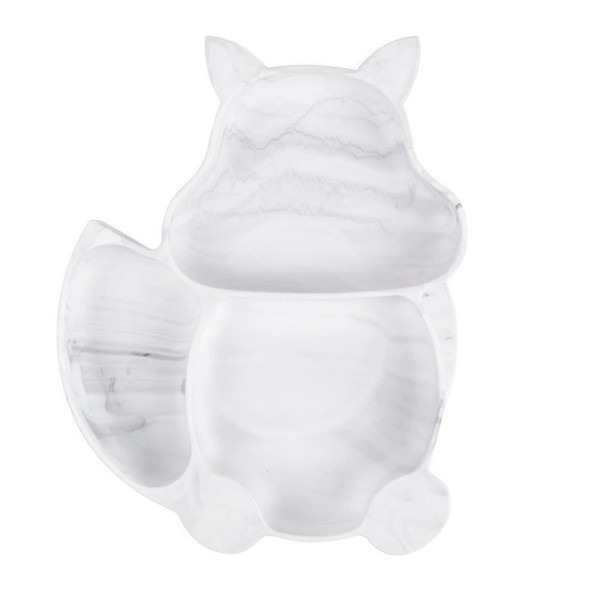 Squirrel silikonplatta vit